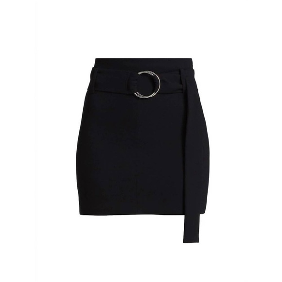 NWT $294 Iro Women's US 36 Jenny Belted Mini Skirt Black - Picture 6 of 8